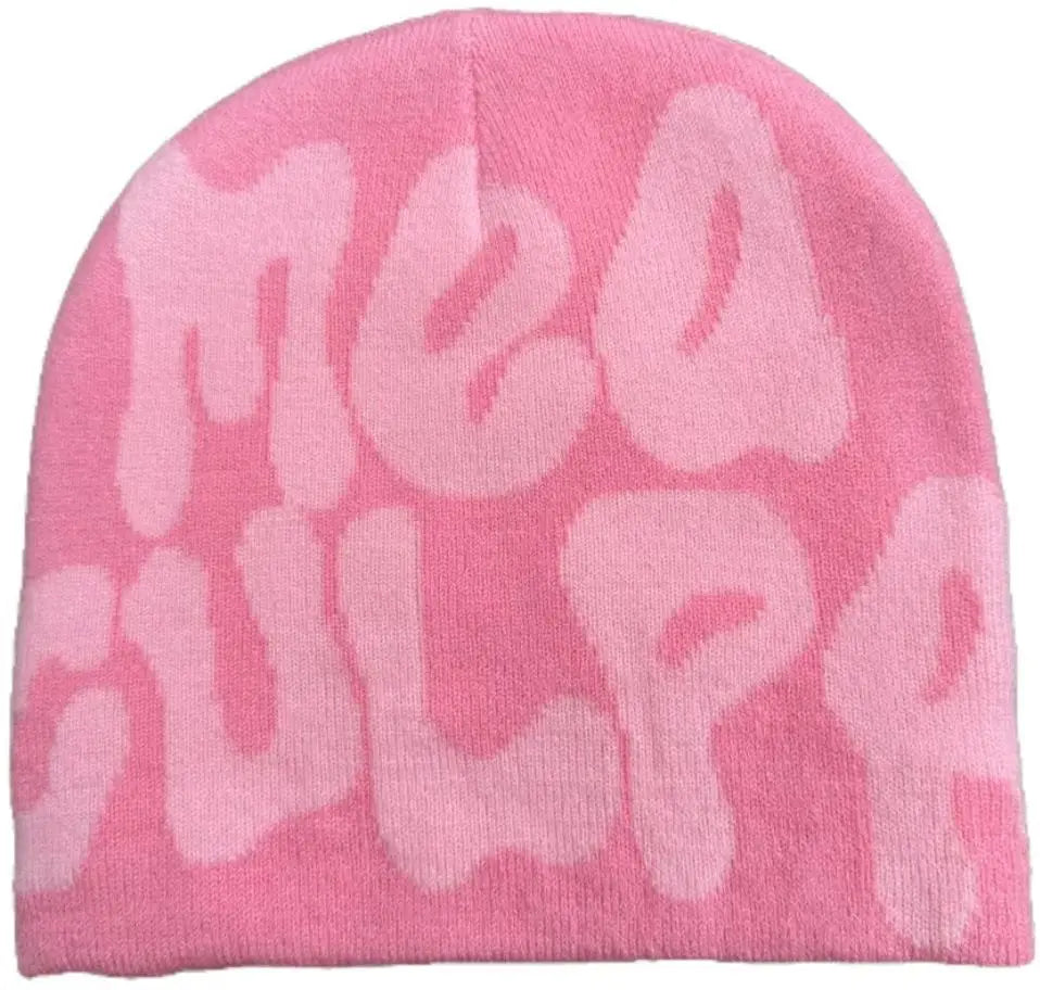 New Knitting Beanies Hat Men Women Paragraph Quality Cap Mea Culpa Y2k Warm Fashion Hundred Take Cold Cap for Women Hats