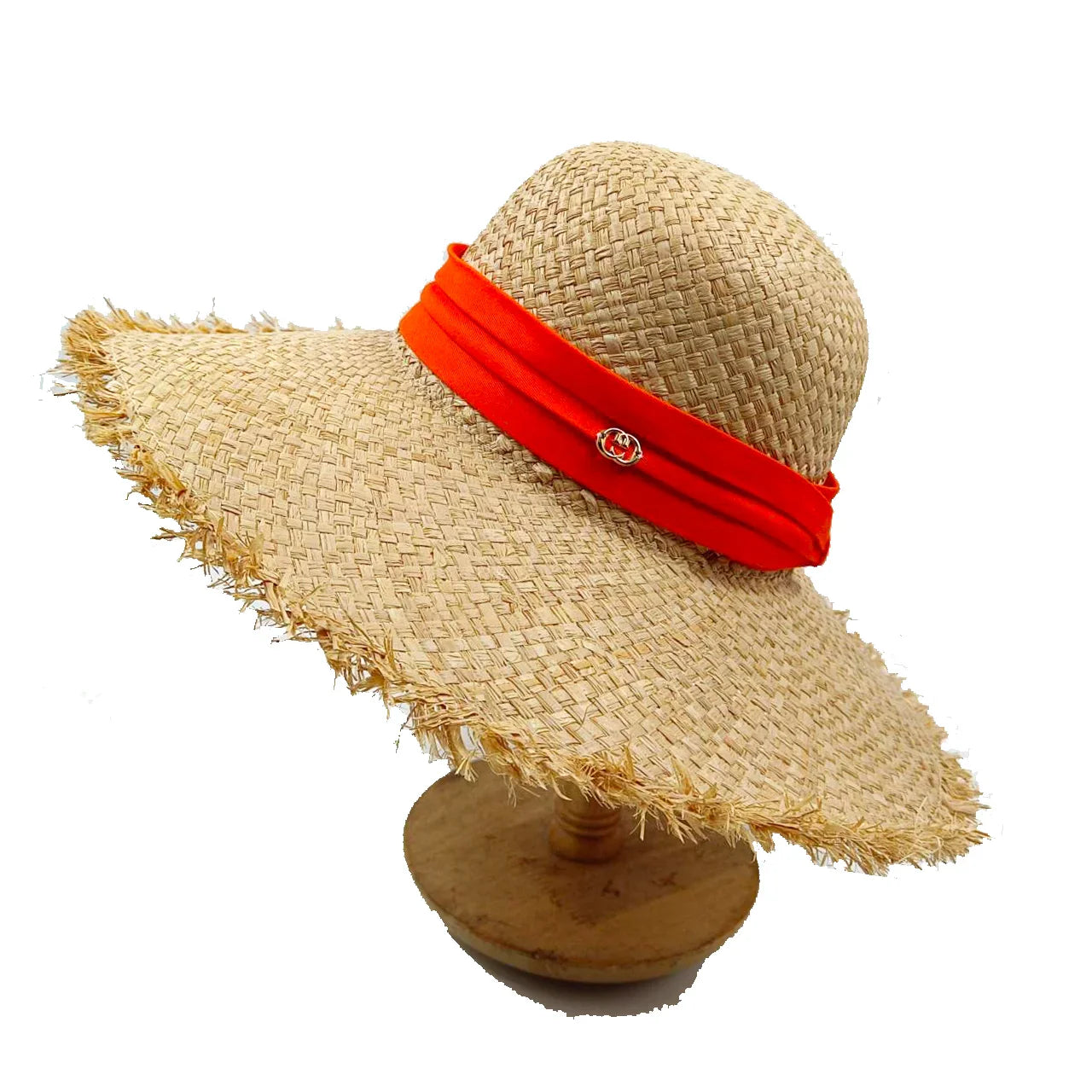 2024 Summer Straw Hat Beach Hat Women's Seaside Sun Hat Vacation Bow Ribbon Flat Top Big Brim Straw Hat praia