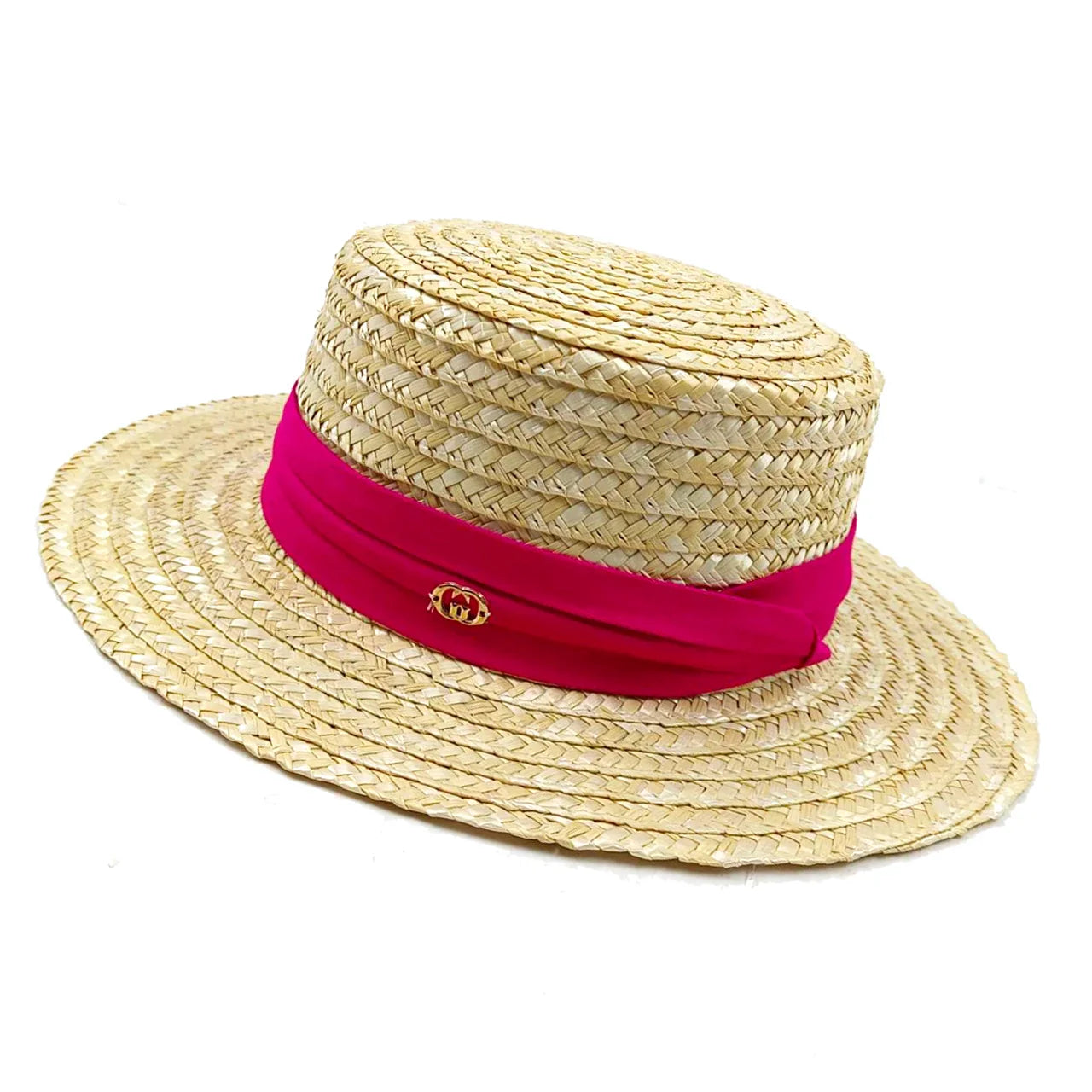 2024 Summer Straw Hat Beach Hat Women's Seaside Sun Hat Vacation Bow Ribbon Flat Top Big Brim Straw Hat praia