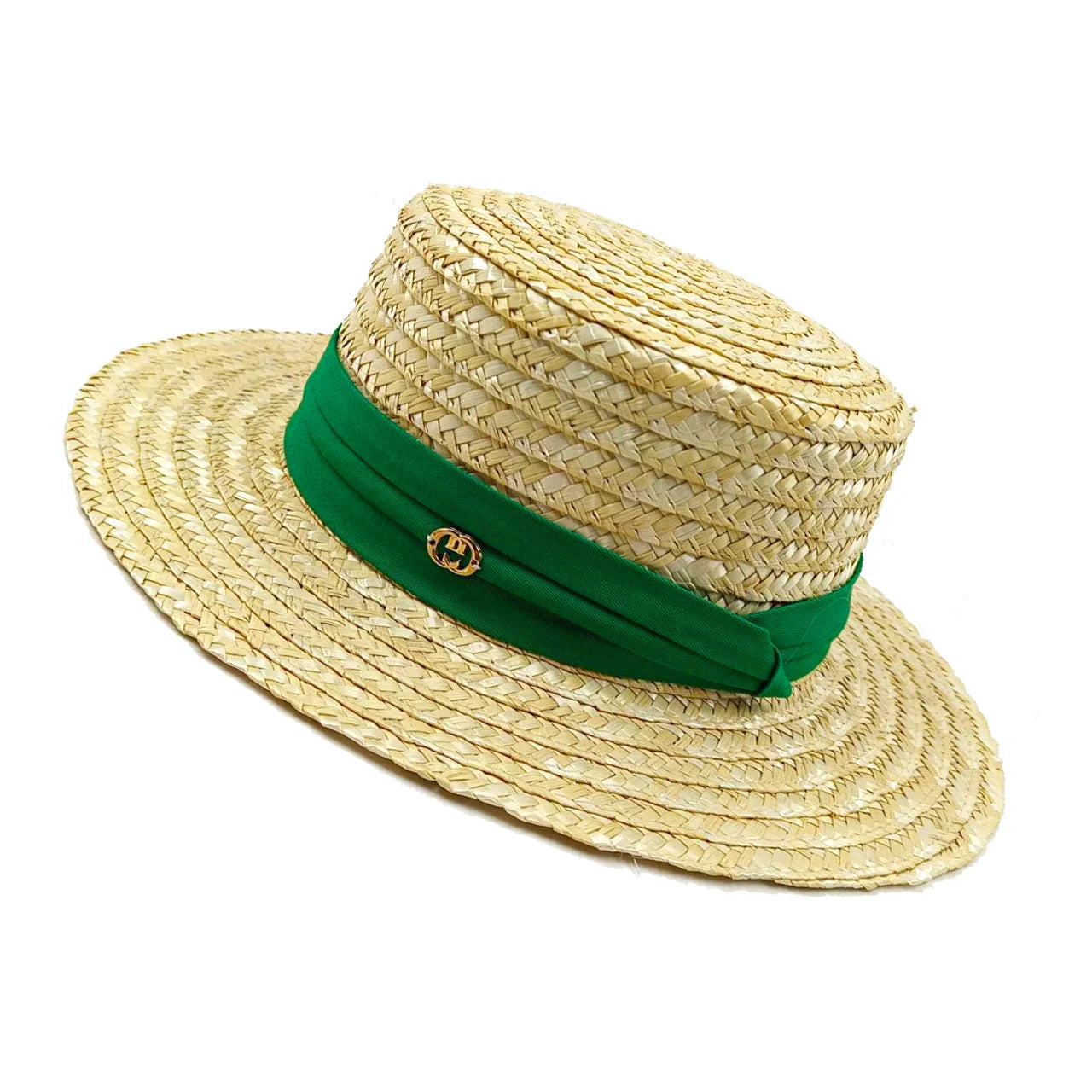 2024 Summer Straw Hat Beach Hat Women's Seaside Sun Hat Vacation Bow Ribbon Flat Top Big Brim Straw Hat praia