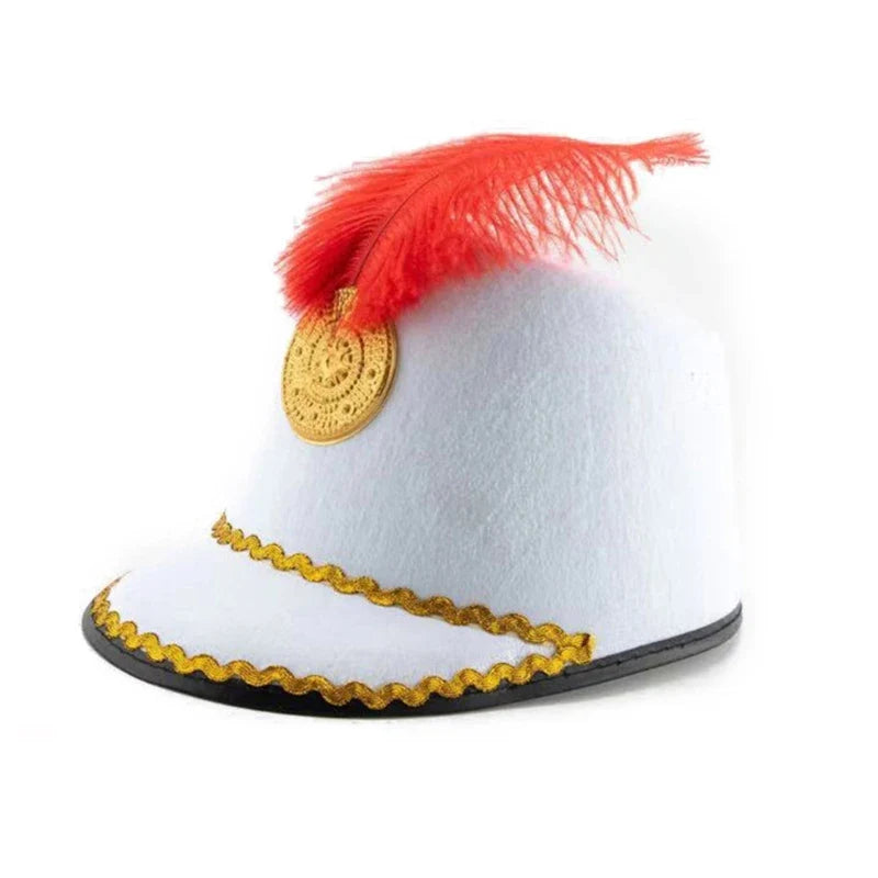 Britain Style  Guard Hat with Feather Party Show Knight Hat for Cosplay