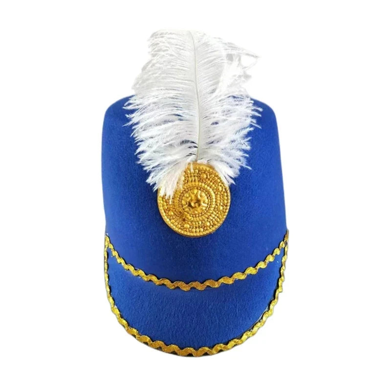 Britain Style  Guard Hat with Feather Party Show Knight Hat for Cosplay