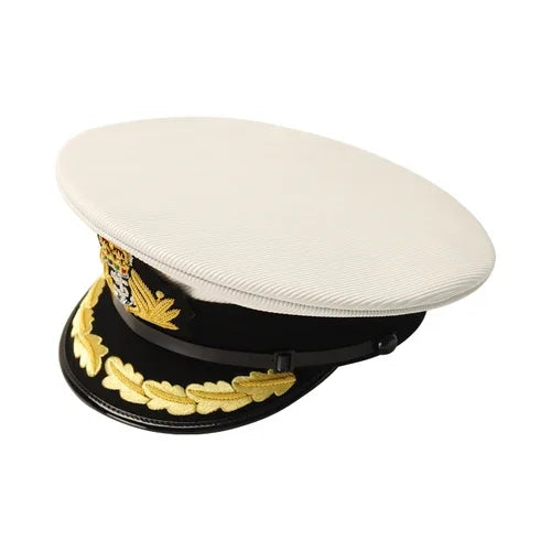 British Royal Navy Officer Hat Naval Captain Peak Cap R N Commanders Cap Queen King's Crown