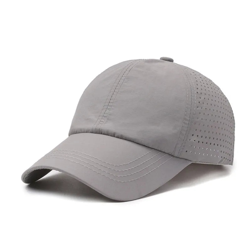 Dry Quickly Sun Cap Woman Outdoors Casual Sport Hat Men Big Size Baseball Cap 60-65cm Adjustable Sun Visor Cap Peaked Cap