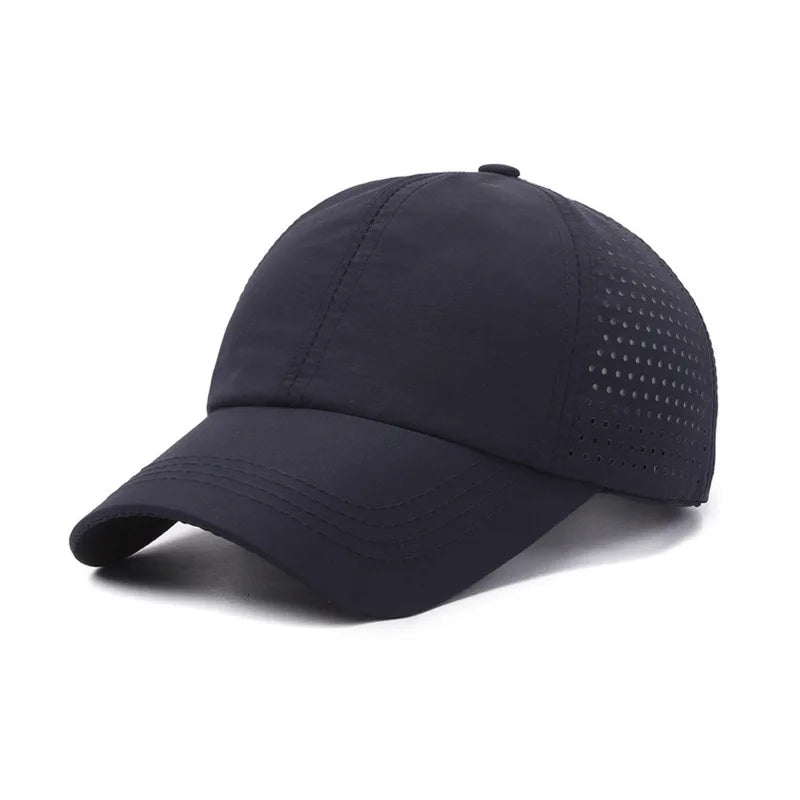 Dry Quickly Sun Cap Woman Outdoors Casual Sport Hat Men Big Size Baseball Cap 60-65cm Adjustable Sun Visor Cap Peaked Cap