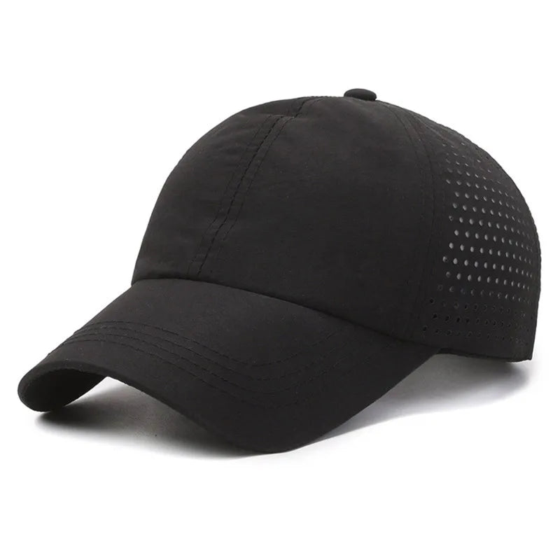 Dry Quickly Sun Cap Woman Outdoors Casual Sport Hat Men Big Size Baseball Cap 60-65cm Adjustable Sun Visor Cap Peaked Cap