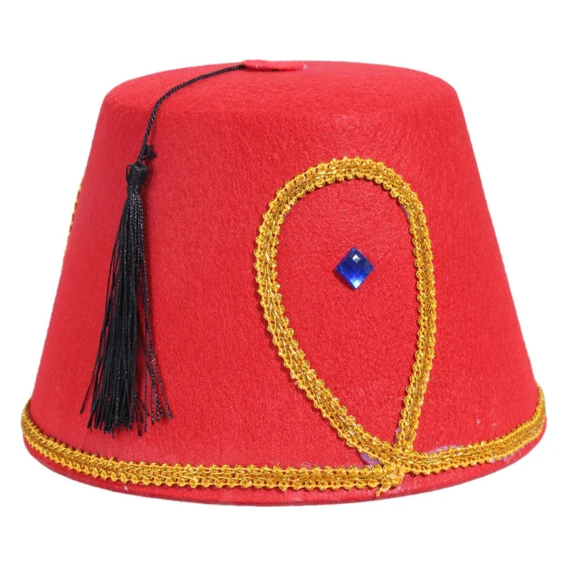 Festive Fez Hat Moroccan Hat Trendy Turkish Headgear for Costume Parties