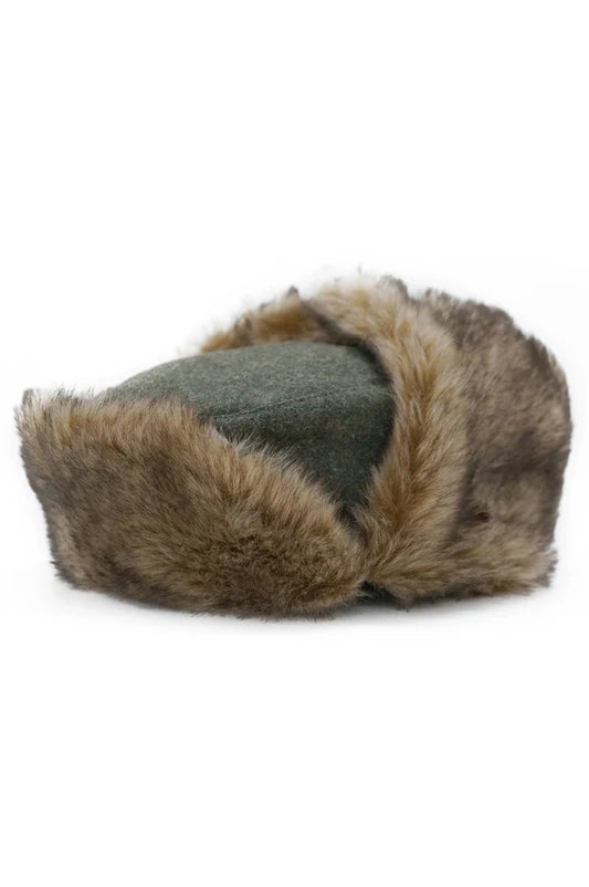 Heer/Elite Field Grey Wool Winter Artificial Fur Cap