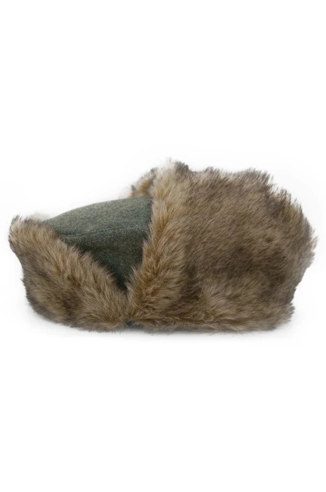 Heer/Elite Field Grey Wool Winter Artificial Fur Cap