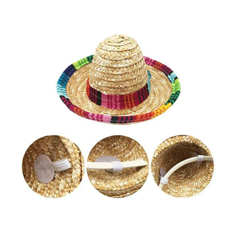 New Mexican Mini Sombrero Hat Headband Carnival Party Funny Hat Accessories Kid Adult Pet Birthday Party Decoration Headdress