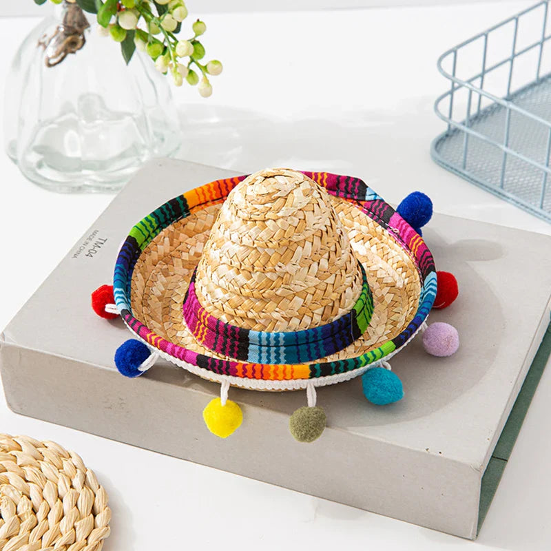 New Mexican Mini Sombrero Hat Headband Carnival Party Funny Hat Accessories Kid Adult Pet Birthday Party Decoration Headdress