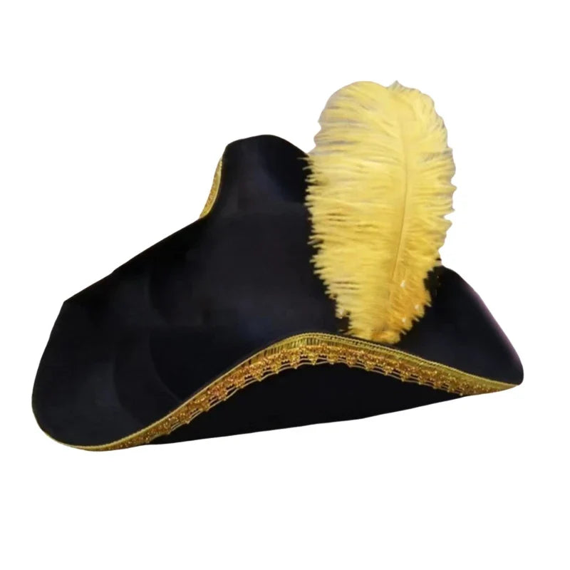 Colonial Tricorn Hat Funny Halloween Hat Adult Carnivals Hat for Photography