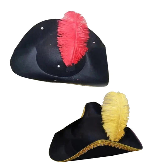 Colonial Tricorn Hat Funny Halloween Hat Adult Carnivals Hat for Photography