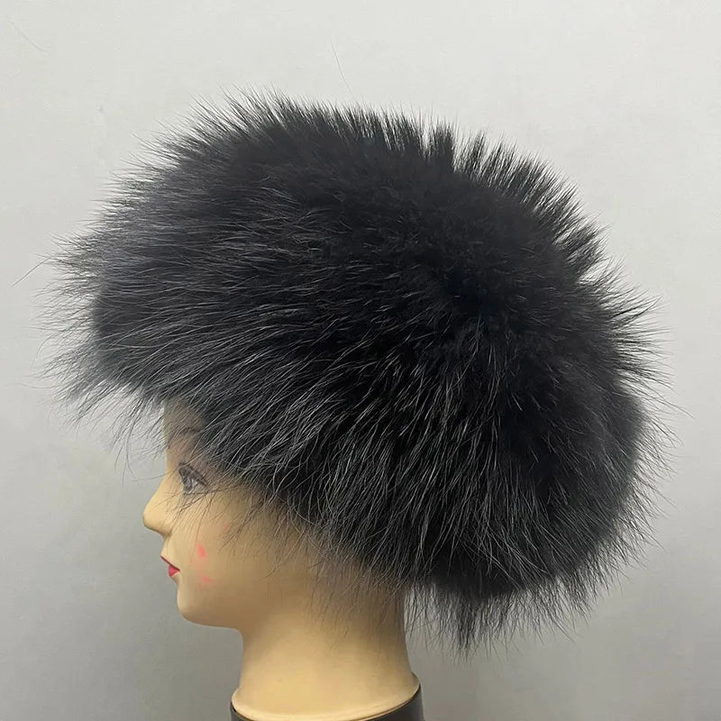 Unisex Silver Fox Fur Bomber Hat, Ushanka Cap, Trapper, Aviator Hats, 100% Real, Russian, Men, Women, Winter, Luxury, 2024